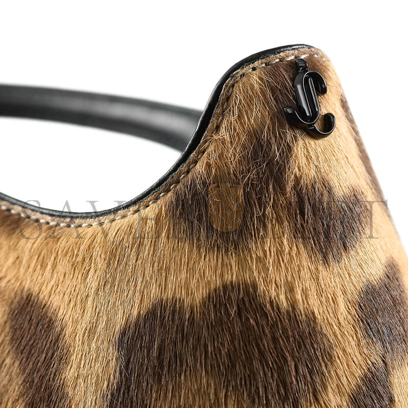 Ji*y Ch* pixie block heel 45 natural leopard print pony pumps pixiebh45lop